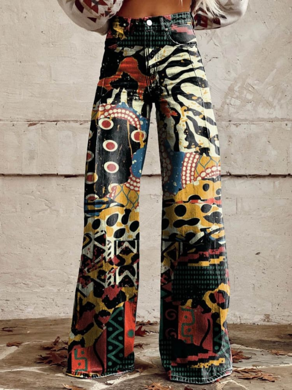 Élodie - Pantalones Elegantes de Pierna Ancha