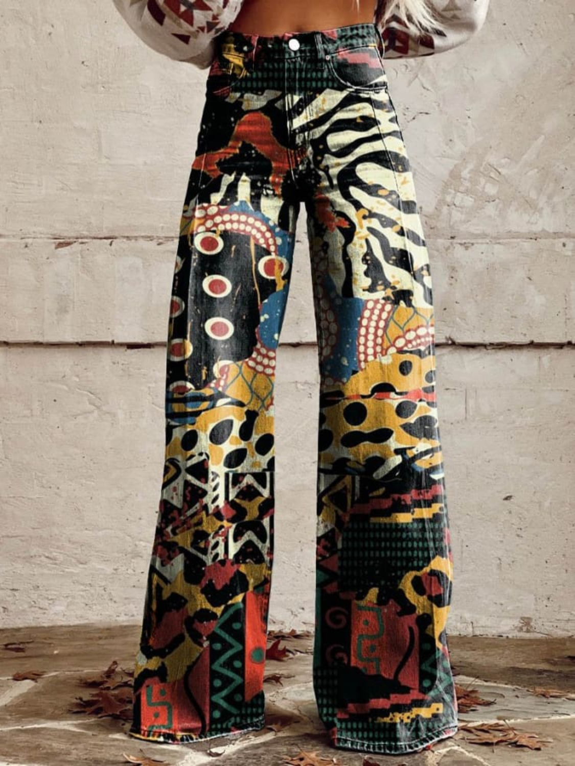 Élodie - Pantalones Elegantes de Pierna Ancha