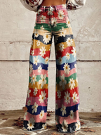 Léon - Pantalones Elegantes con Flores