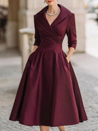 Lina - Vestido midi de satén para Mujer