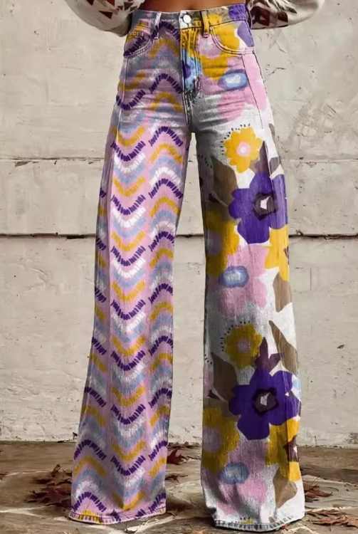 Isadora - Pantalones Boho con Flores