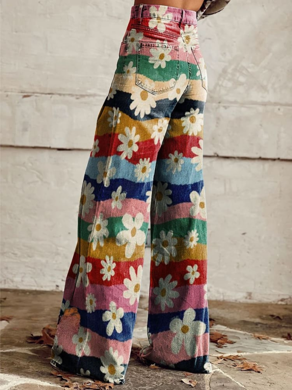 Léon - Pantalones Elegantes con Flores