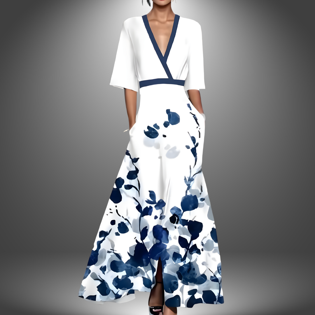 Pierina | Elegante vestido floral hecho a mano