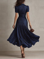 LUCIA | Vestido midi de rayas retro