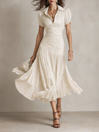 LUCIA | Vestido midi de rayas retro