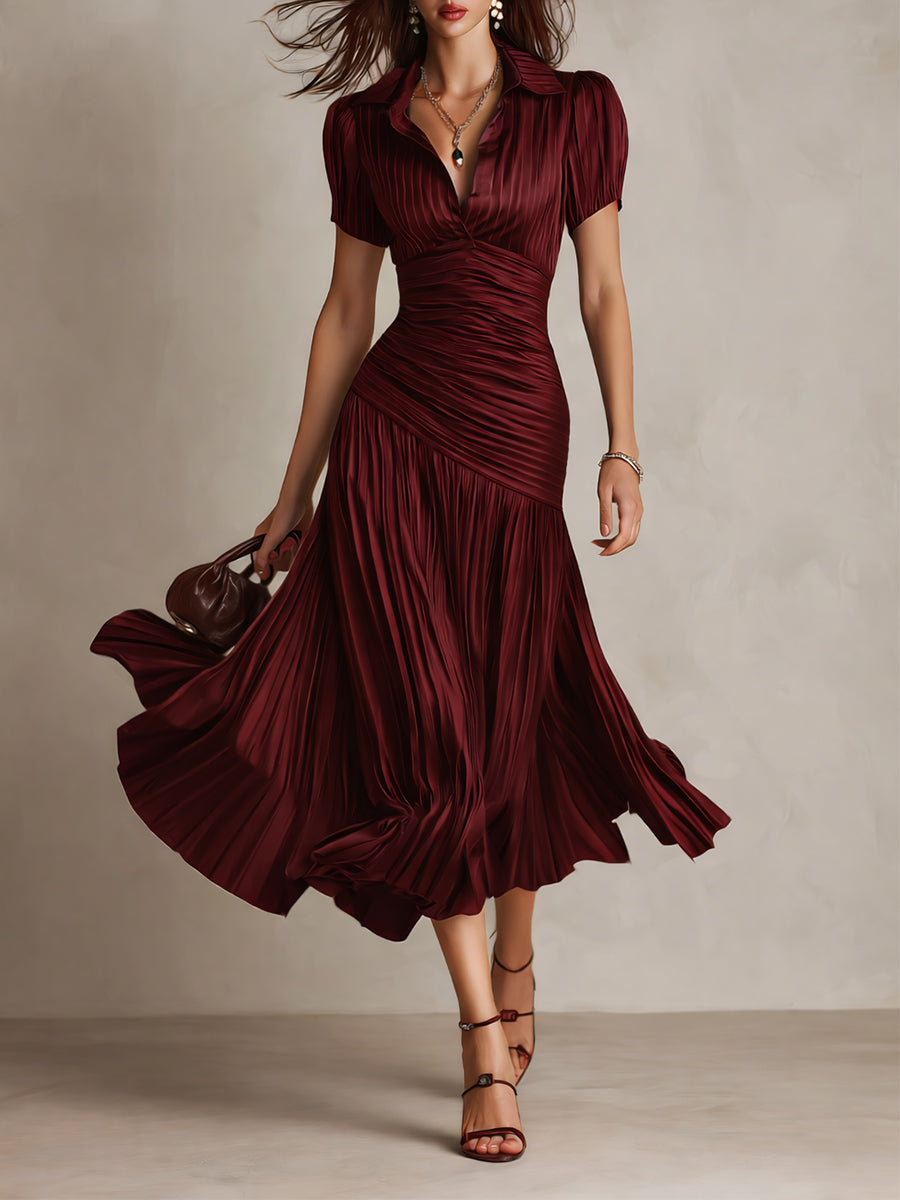 LUCIA | Vestido midi de rayas retro