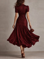 LUCIA | Vestido midi de rayas retro