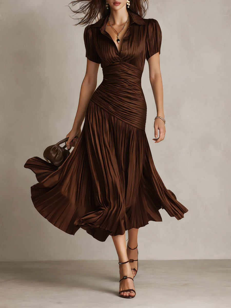 LUCIA | Vestido midi de rayas retro