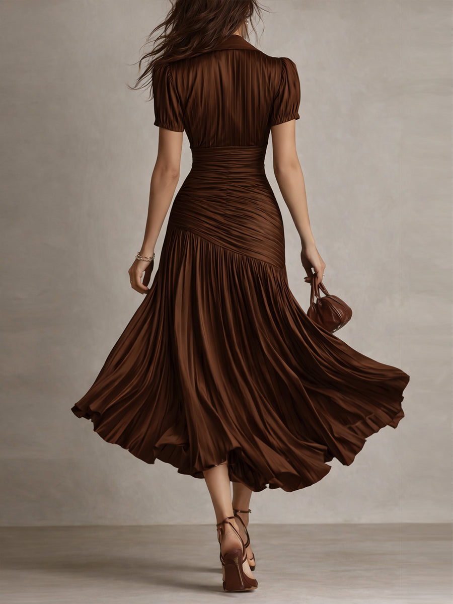 LUCIA | Vestido midi de rayas retro