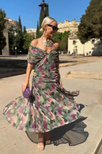 ALMA - VESTIDO LARGO CON CUELLO EN V PARA MUJER