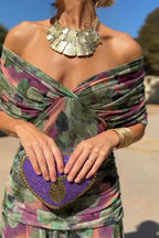 ALMA - VESTIDO LARGO CON CUELLO EN V PARA MUJER