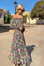 ALMA - VESTIDO LARGO CON CUELLO EN V PARA MUJER