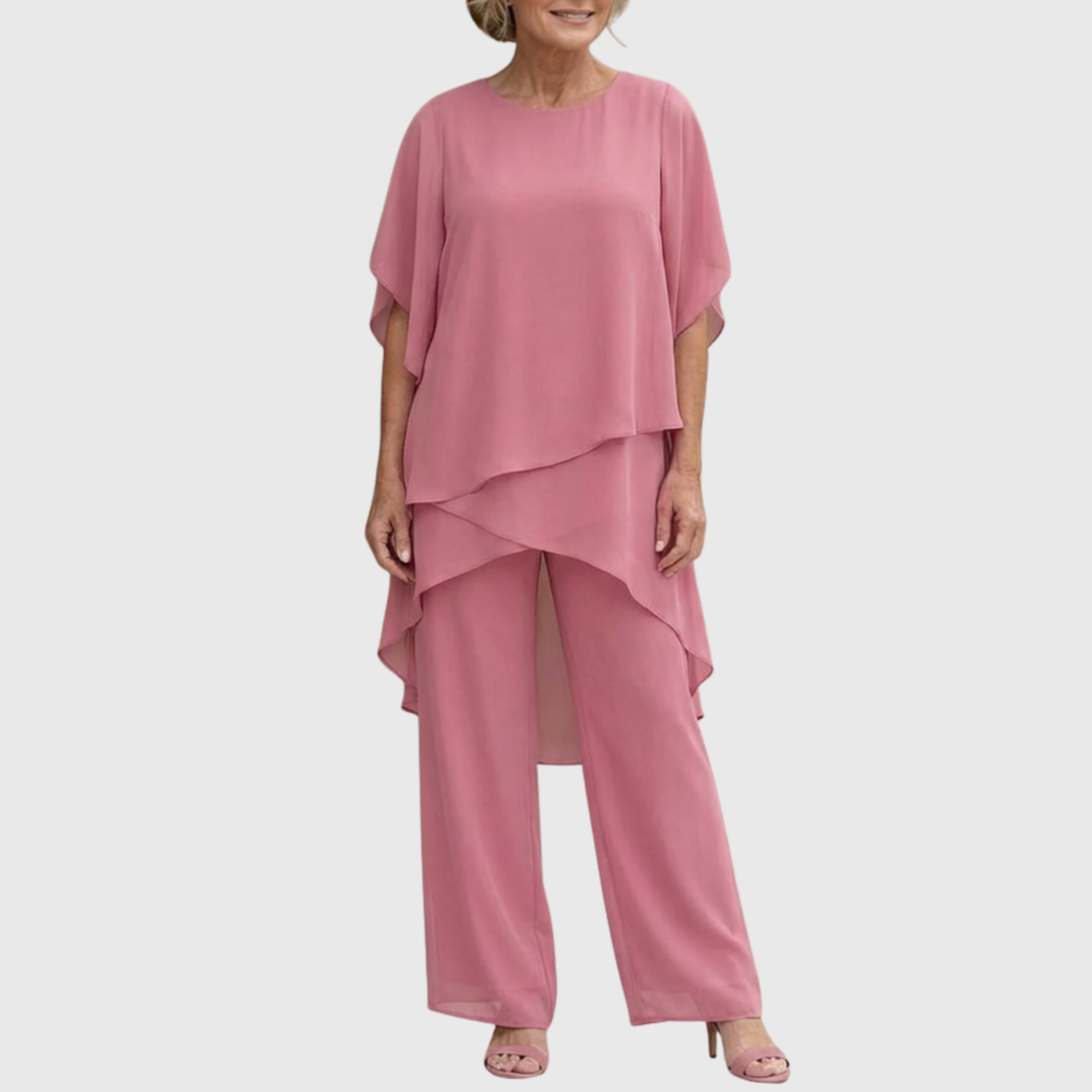 Linda | Conjunto con pantalón palazzo drapeado