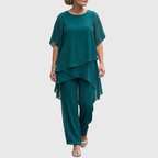 Linda | Conjunto con pantalón palazzo drapeado
