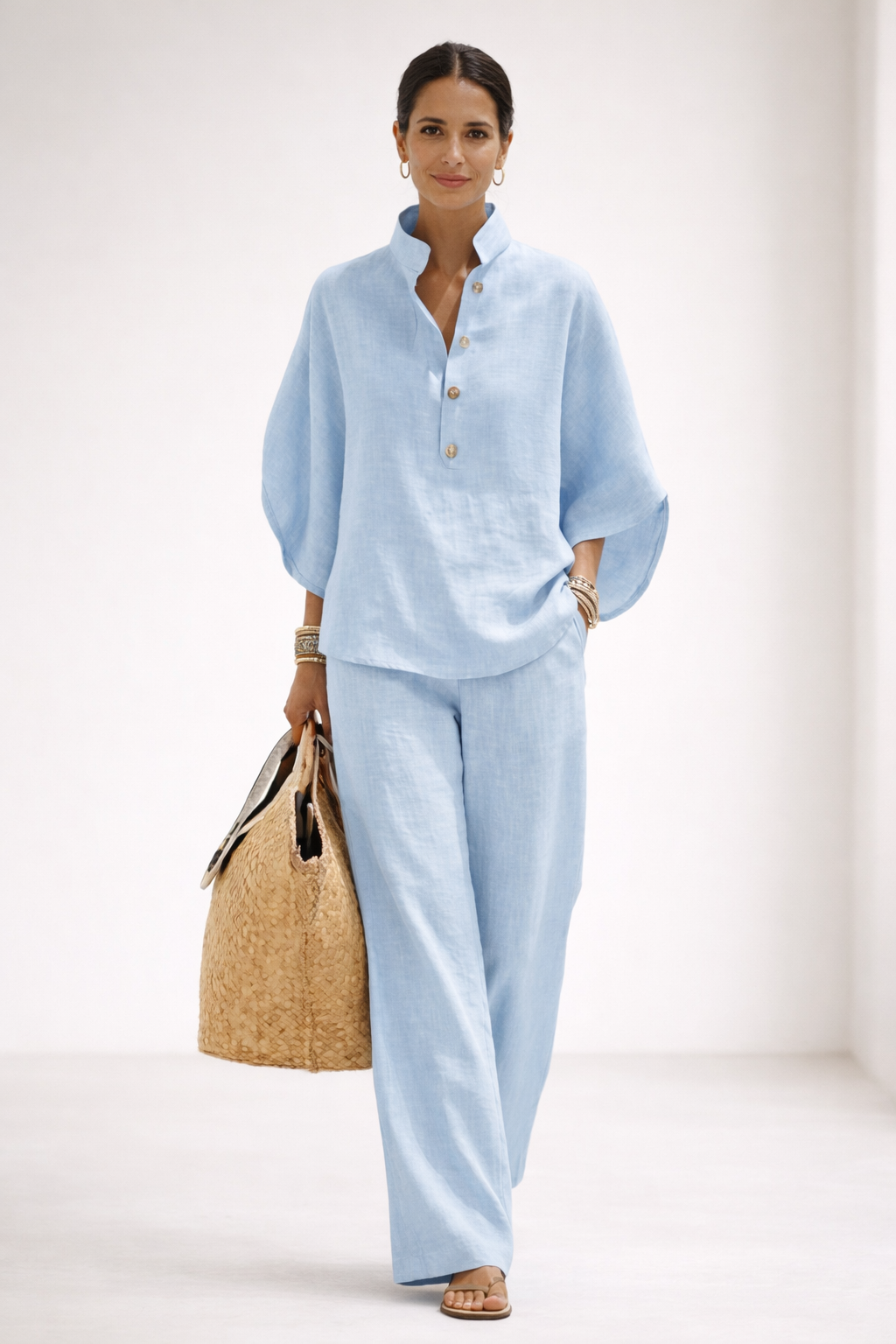 Mariella™  | Conjunto de Algodón y Lino