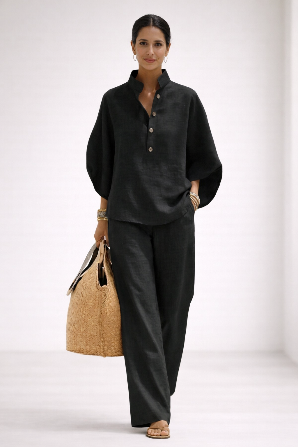Mariella™  | Conjunto de Algodón y Lino