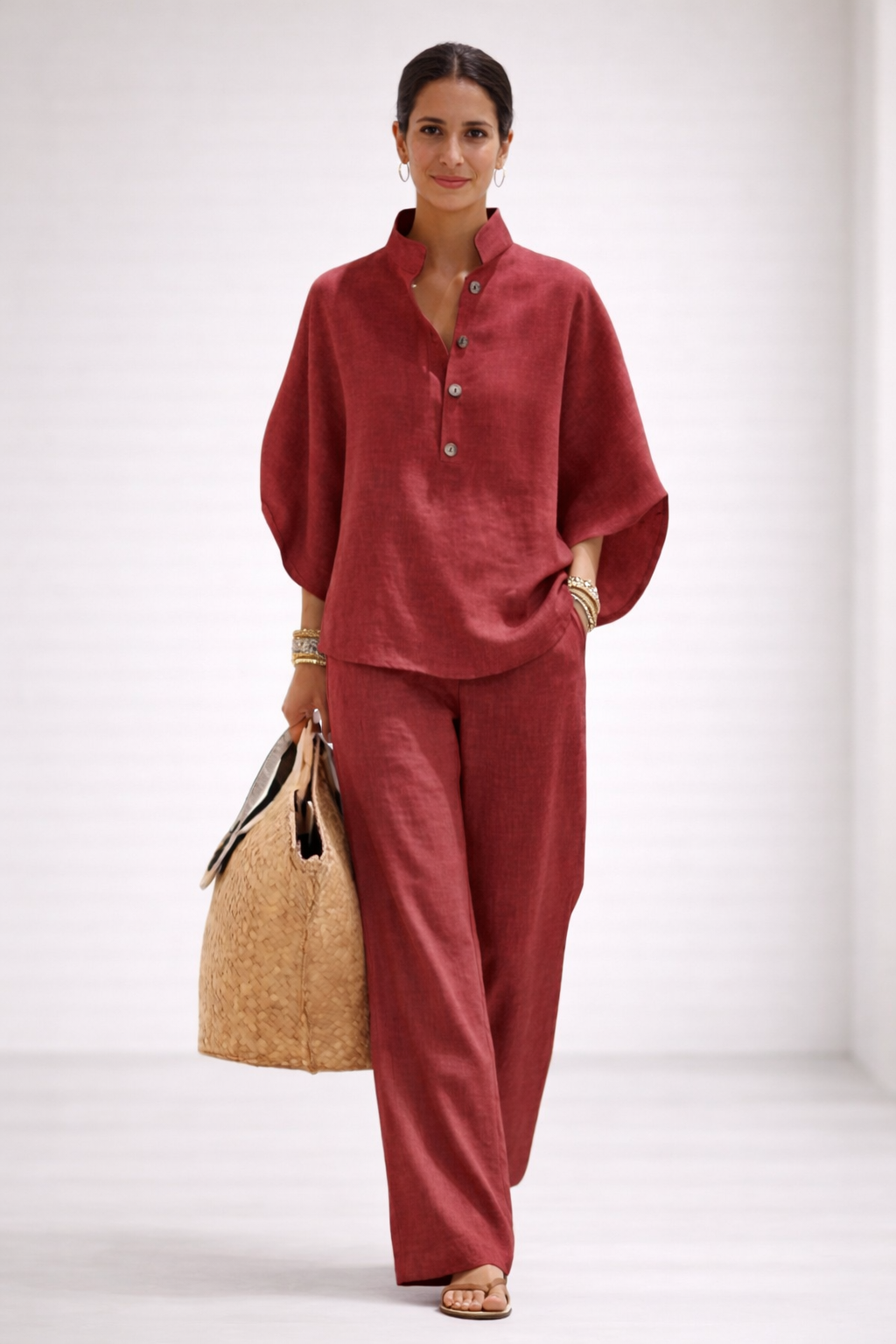 Mariella™  | Conjunto de Algodón y Lino