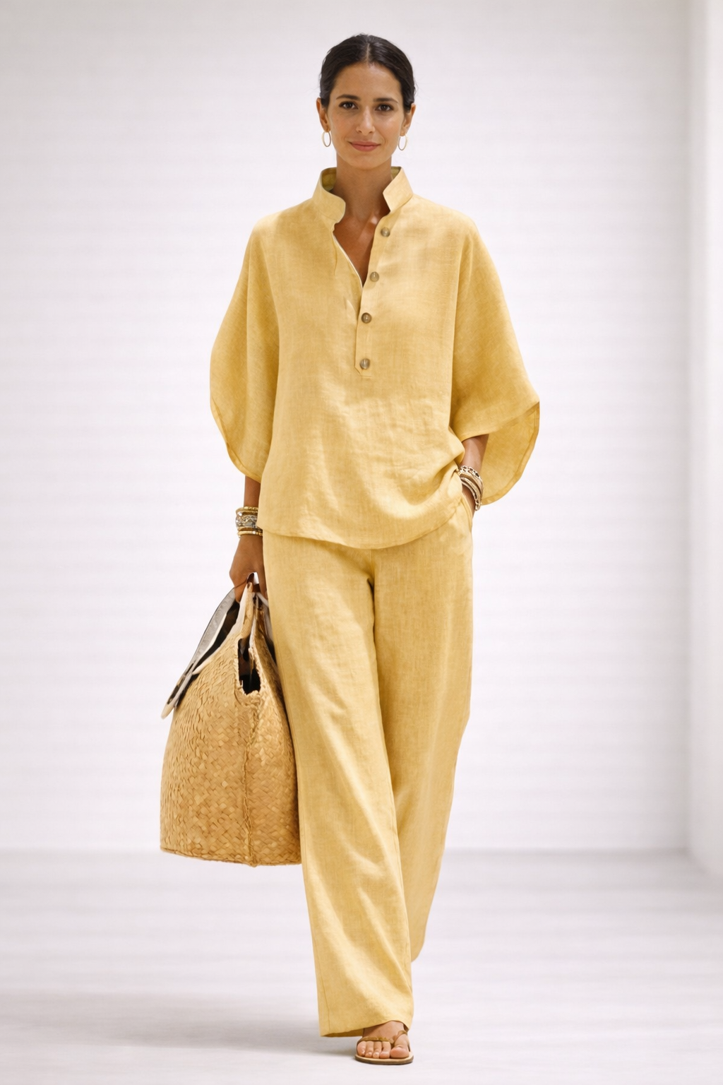 Mariella™  | Conjunto de Algodón y Lino