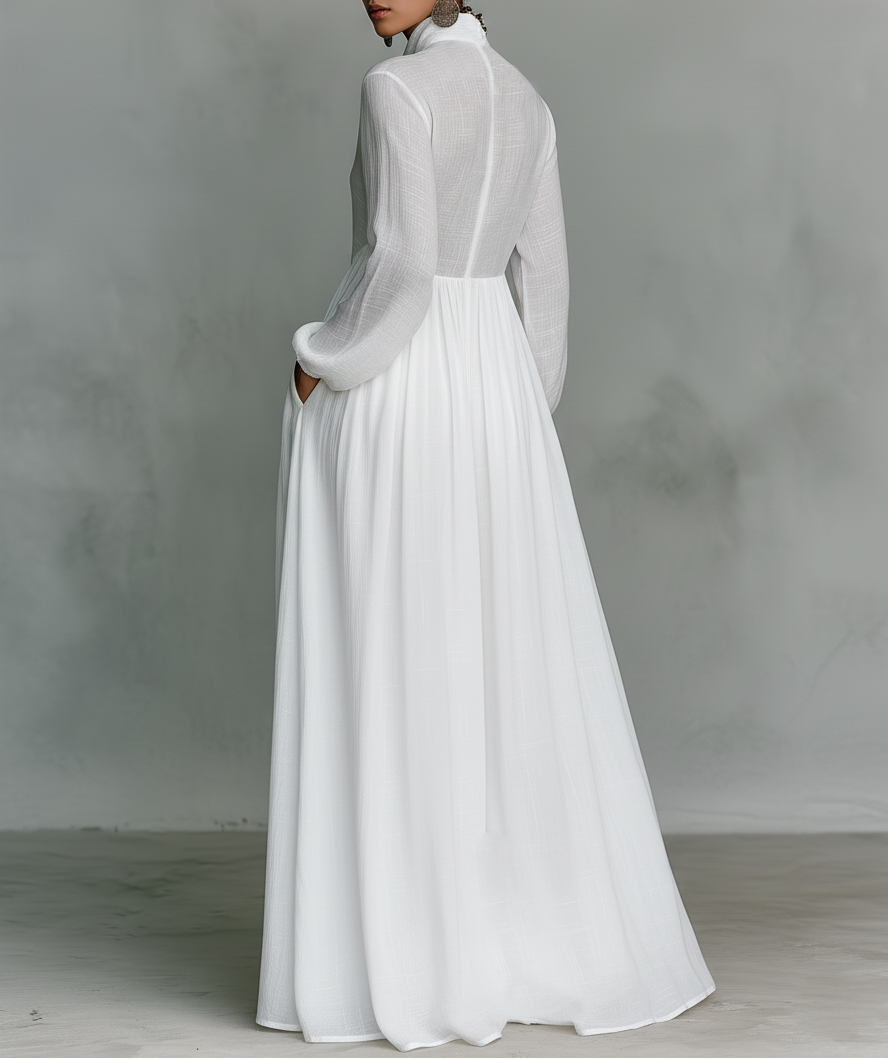 Serena | Vestido maxi con botones al frente