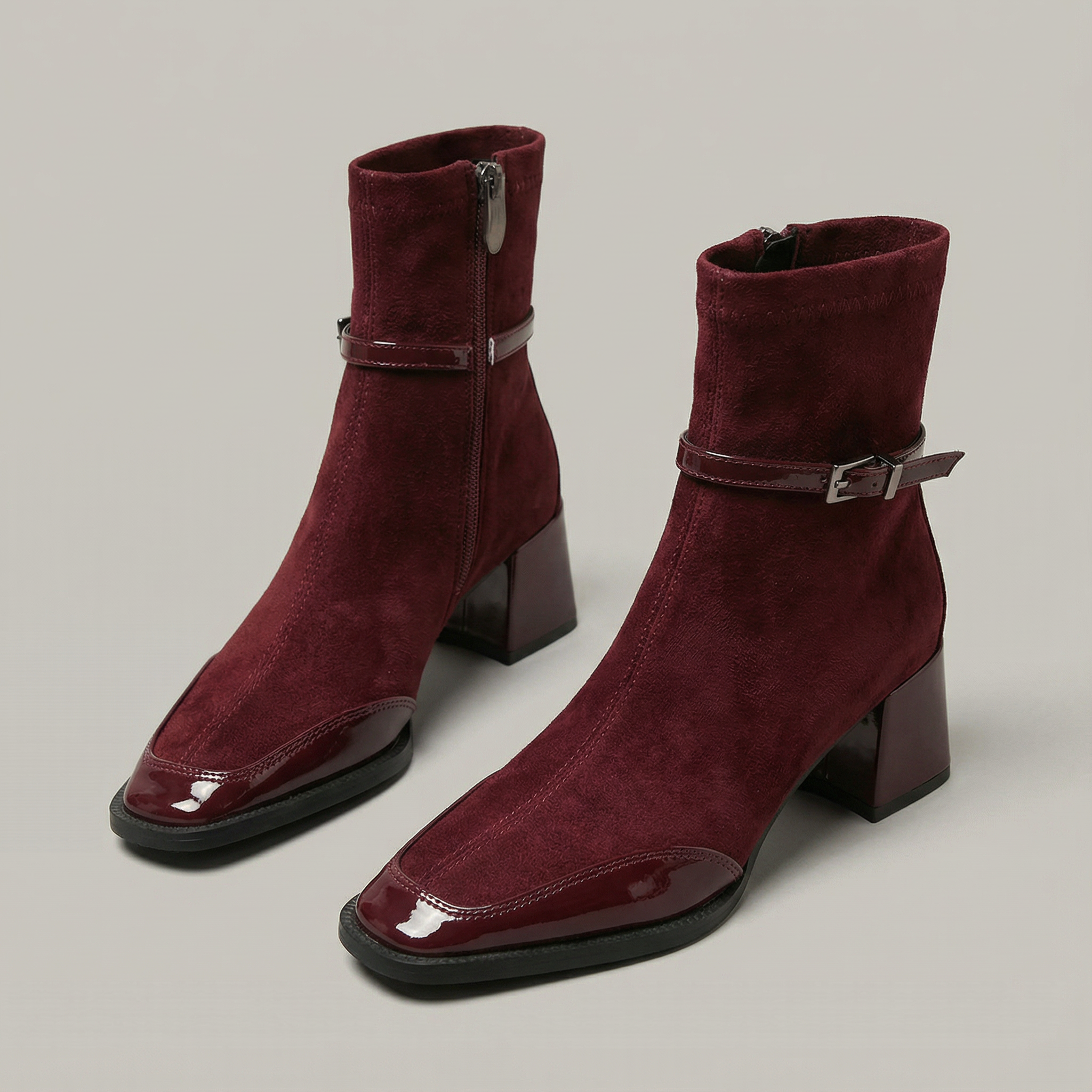 Romani™ | Botines elegantes de eco-ante con tacón medio