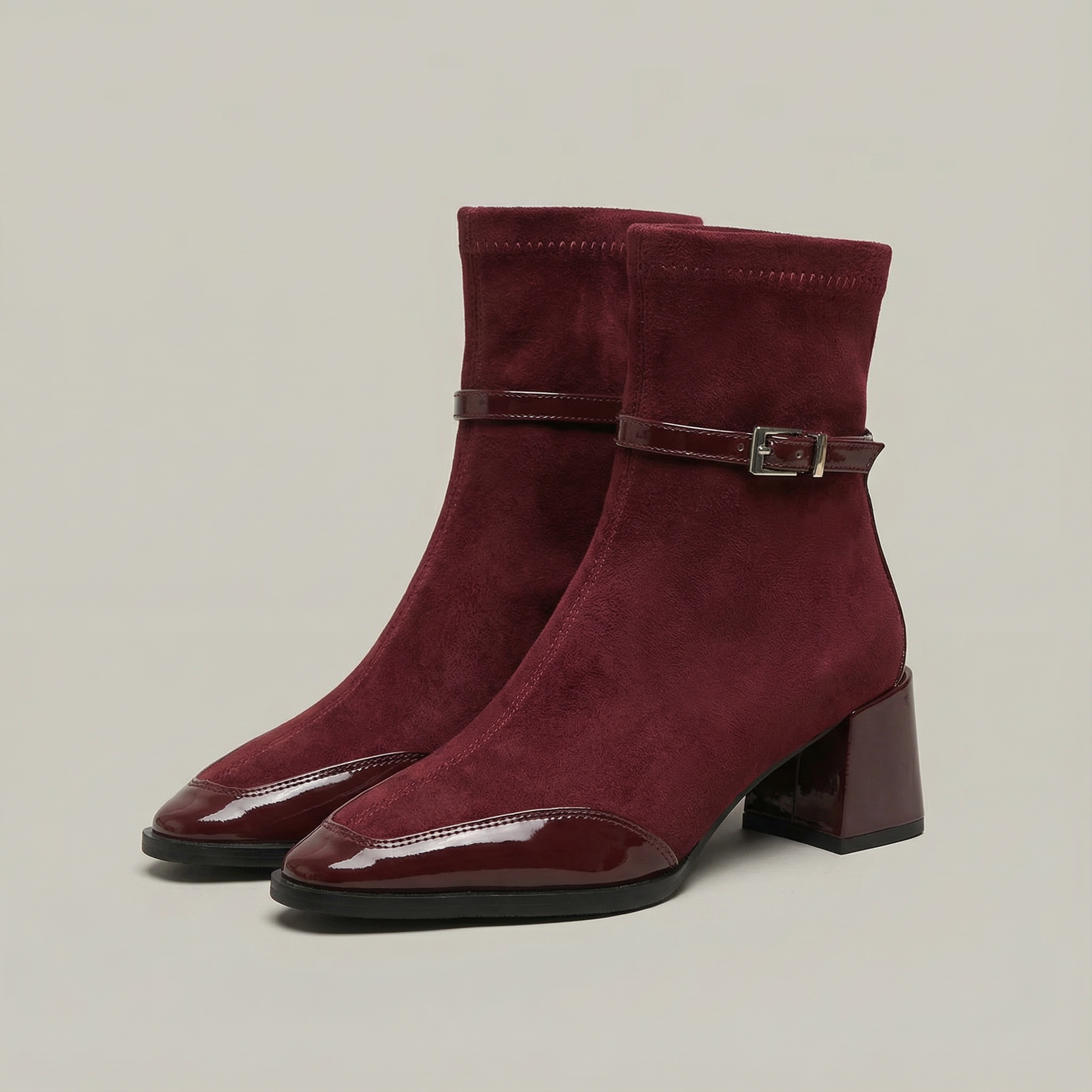 Romani™ | Botines elegantes de eco-ante con tacón medio