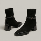 Romani™ | Botines elegantes de eco-ante con tacón medio
