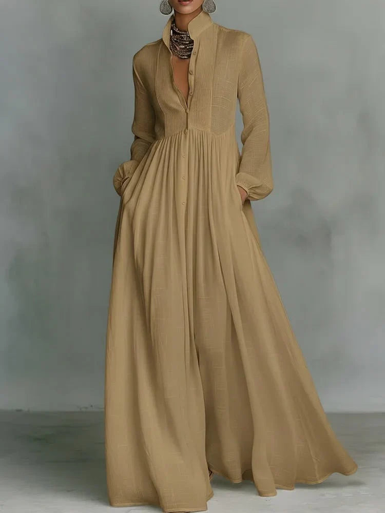 Serena | Vestido maxi con botones al frente