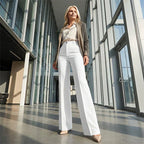 Eddi | Pantalones de talle alto elegantes de corte recto