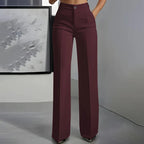 Eddi | Pantalones de talle alto elegantes de corte recto