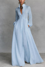 Serena | Vestido maxi con botones al frente