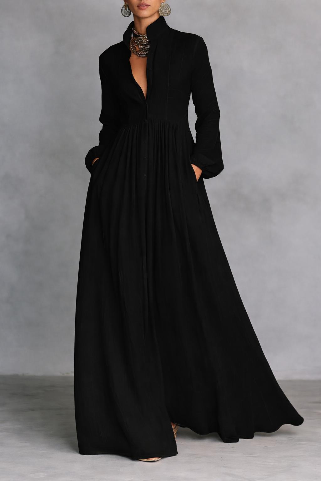 Serena | Vestido maxi con botones al frente