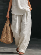Zoë™ | Conjunto sin mangas con pantalón de pierna ancha