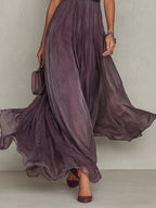 Flavia -  Vestido largo violeta con escote en forma de llave para Mujer