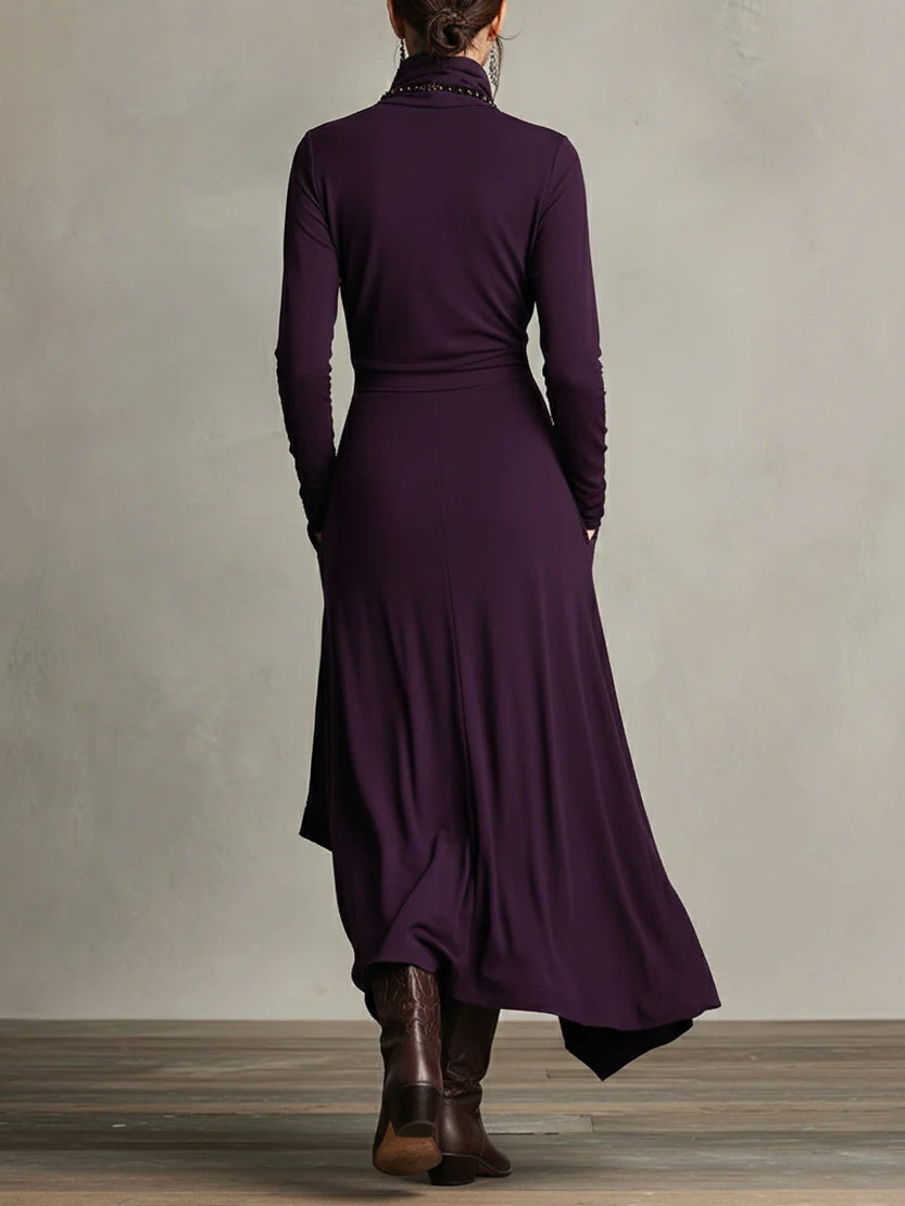 Diana - Vestido Maxi Drama Asimétrico