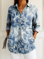 Bega | Blusa de Flores Azules
