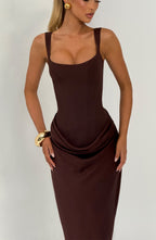 Elisa™ | Vestido premium estructurado con falda satinada