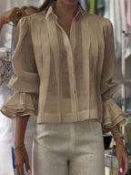 Verena – Blusa de solapa Lumière