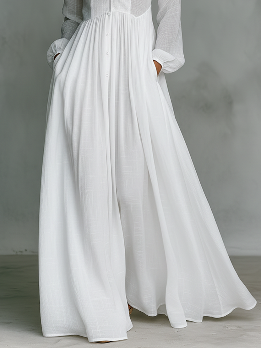 Serena | Vestido maxi con botones al frente