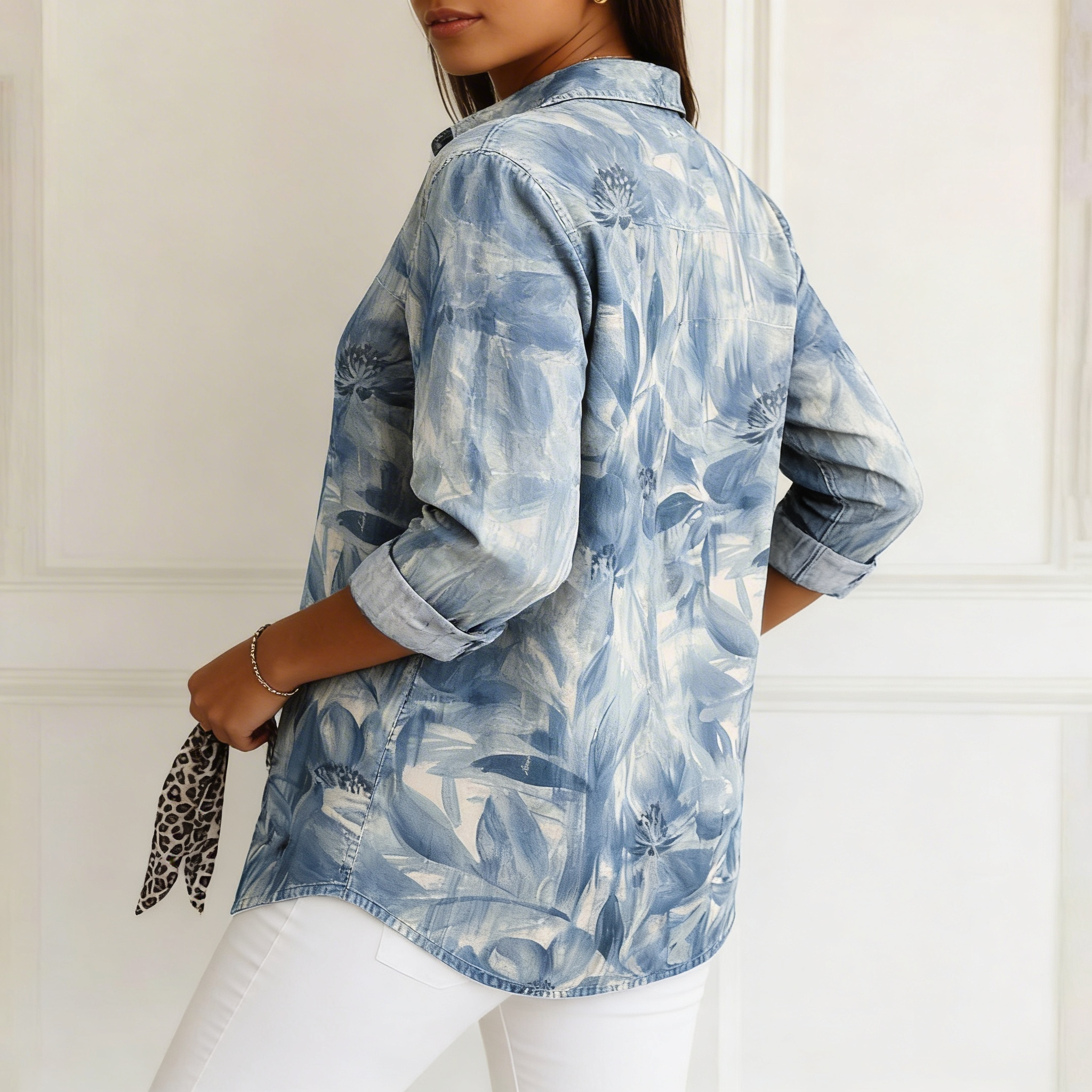 Bega | Blusa de Flores Azules