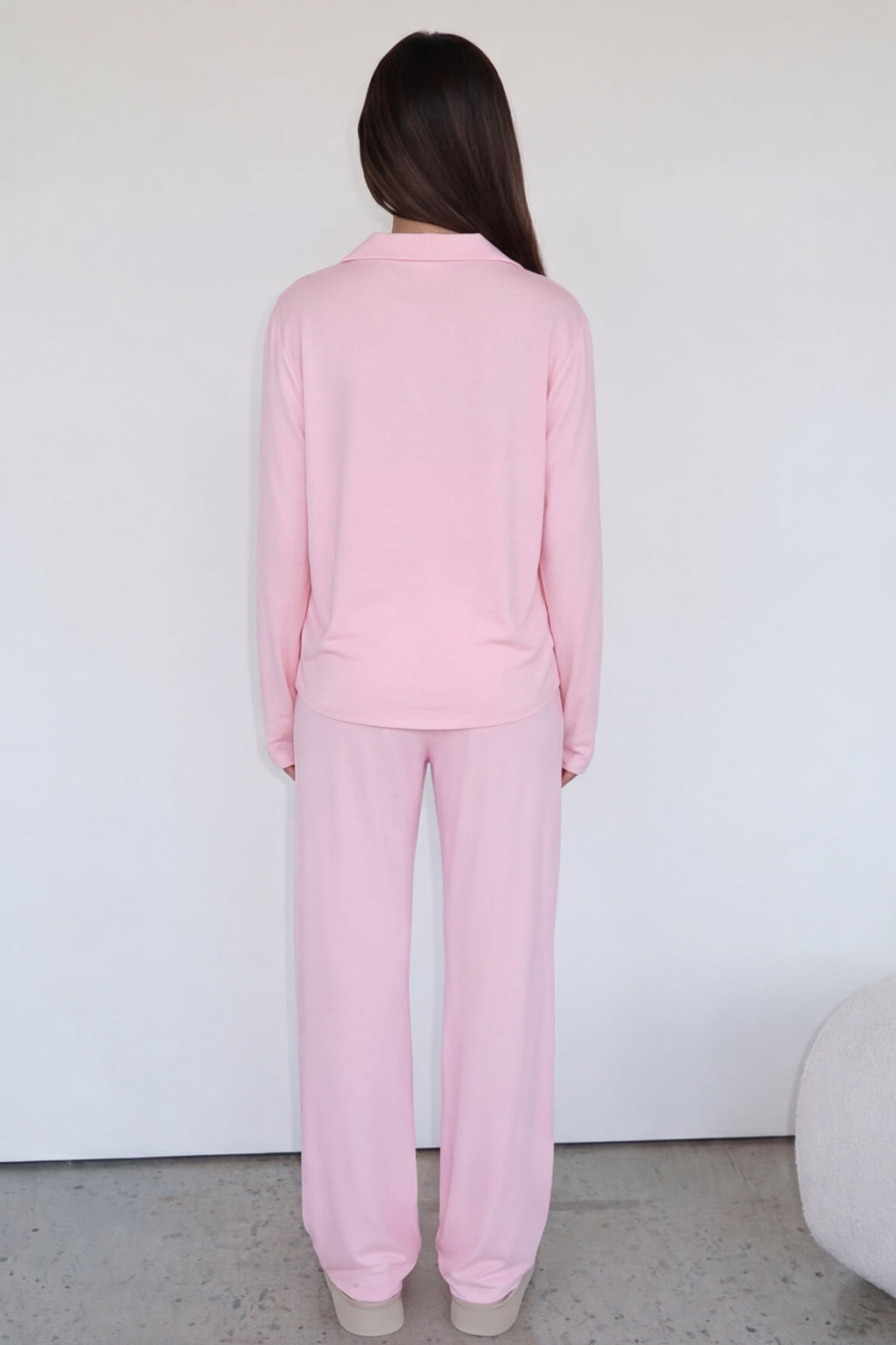 Valentina™ | Conjunto de pijama satinado color rosa