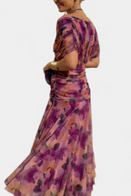 ALMA - VESTIDO LARGO CON CUELLO EN V PARA MUJER