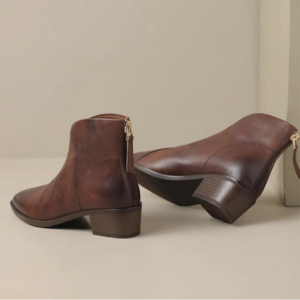 Anela™ | Botines de lujo con tacón bajo