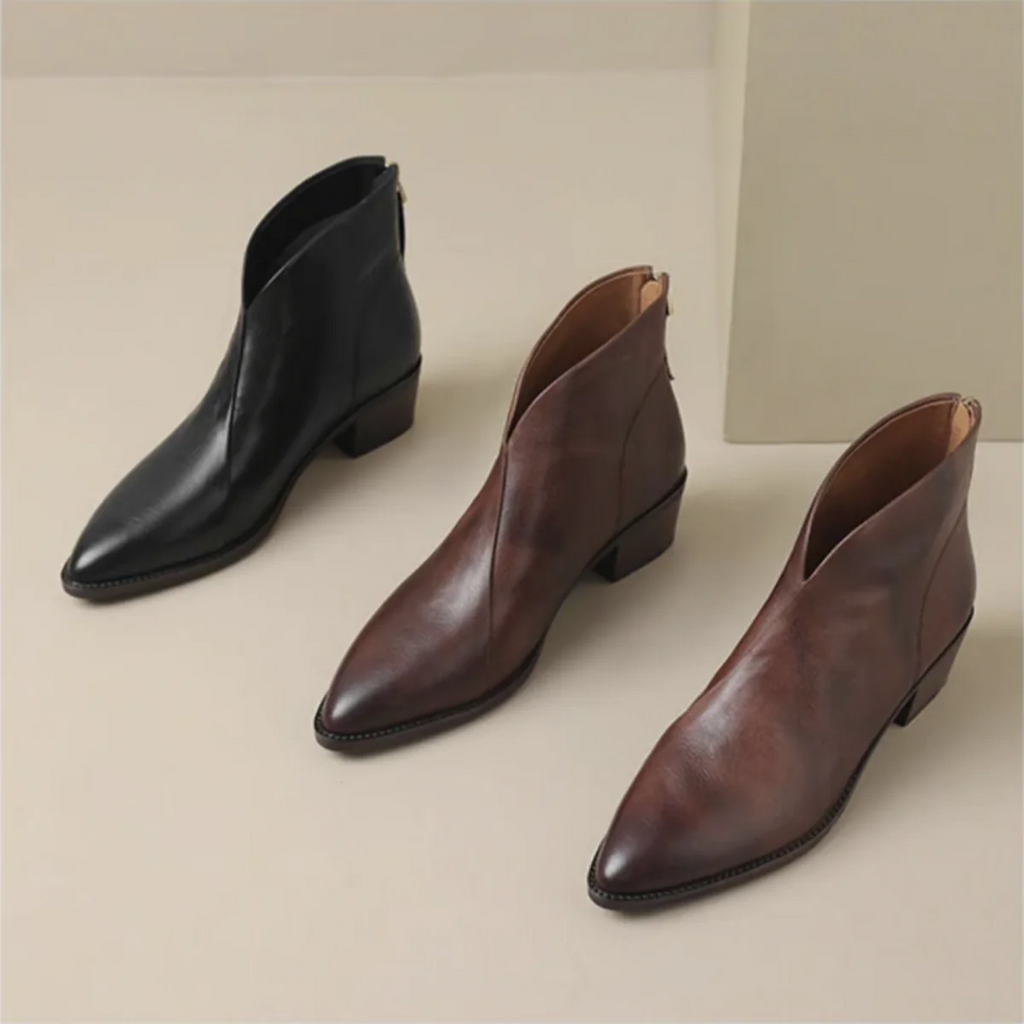 Anela™ | Botines de lujo con tacón bajo