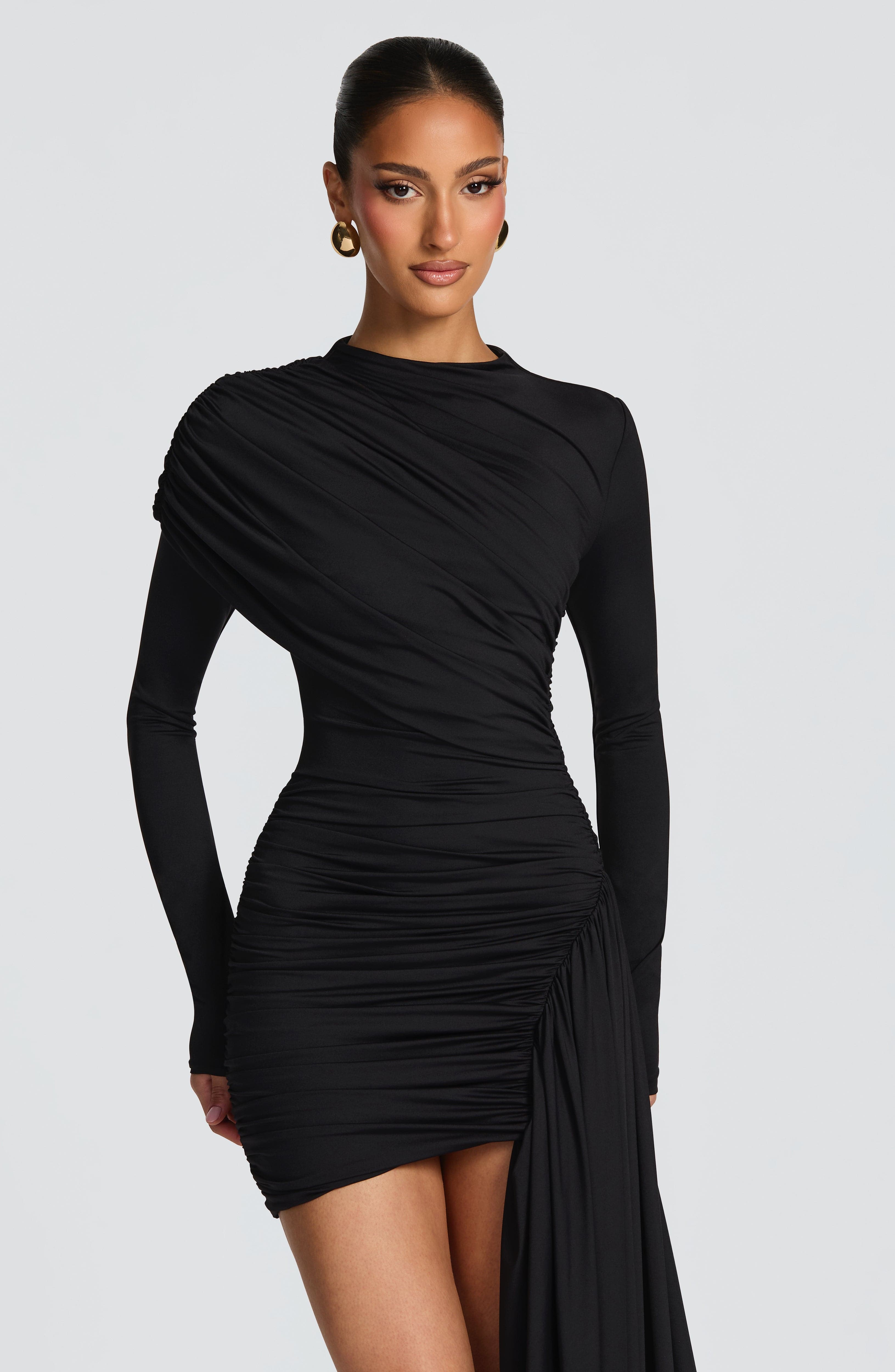 Dalia™ | Vestido drapeado con caída lateral
