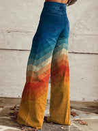Olivia | Pantalones artísticos degradado premium para mujer