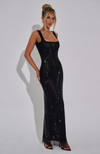 Melina™ | Vestido de malla con cristales