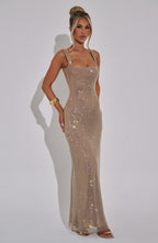 Melina™ | Vestido de malla con cristales