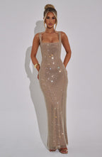 Melina™ | Vestido de malla con cristales