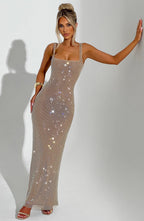 Melina™ | Vestido de malla con cristales