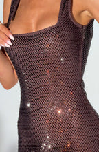 Melina™ | Vestido de malla con cristales
